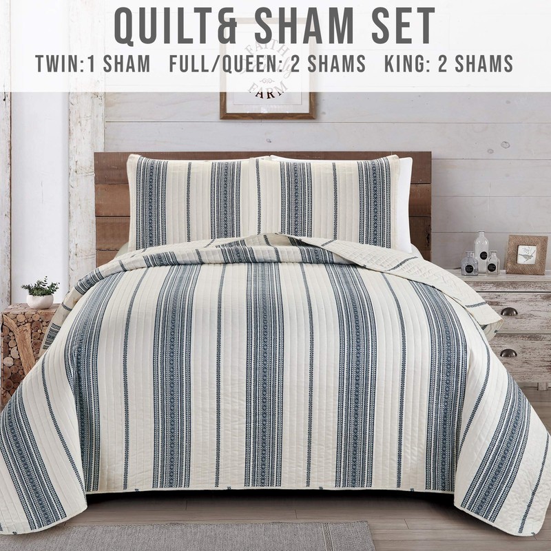 Great Bay Home Twin/Twin XL Reversible Quilt Bedding Set -