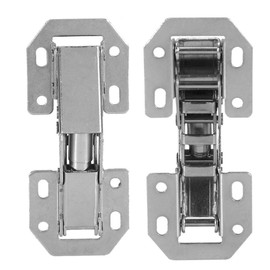 Mumusuki 10 Piezas Bisagra de puerta, DEH2079-1 3.23 * 7.69cm Chapa de acero laminado en frío Bisagra de armario Armario Puerta Muebles Esquina Doblado Bisagra