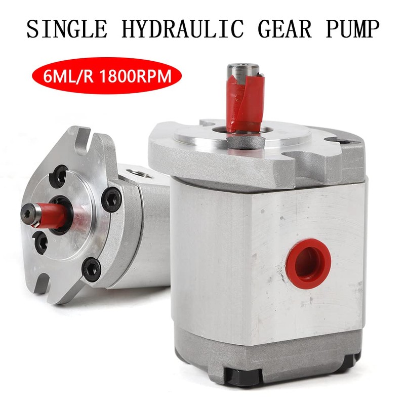Mini Hydraulic Gear Pump, 6ml/r 3200rpm Flat Key Shaft, 21MPa