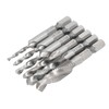 6PCS Hex Shank Combination Drill Tap 3 in 1 HSS