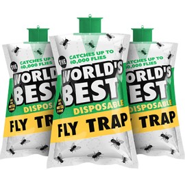 Luigi's The World's Best Fly Trap | “Dropping like Flies” | Outdoor Fly Catcher | Ideal for Domestic & Commercial Use including Farms, Refuse Areas & Camping Spaces