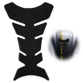 Motorcycle Tank Pad 20 x 14 cm, Black Carbon Fibre Tank Protector Motorcycle, Universal Tank Pad Sticker for All Brands, Motorcycle Tank Pad Accessories, Tank Pad Kawasaki Compatible