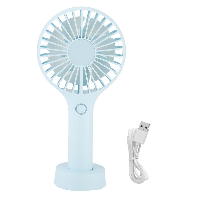 Mini USB Rechargeable Handhold Portable Desktop Cooling Fan (Blue)