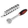 E-Value ESR-309H Socket Wrench Set, Drive: 0.37 inches (9.5 mm),
