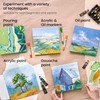 ARTEZA DIY Frame Canvases for Painting, 5 Sheets, 9x9 Inches,