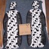COW CAR Cow Fluffy Seat Covers Two Front with Bling