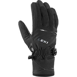 LEKI Progressive Tune S Boa Lt Black - Lightweight Waterproof Soft-Tex Finger Gloves, Size 9 - Colour Black