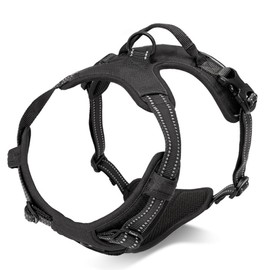 Dog Harness, No-Pull Pet Harness,Adjustable Soft Padded Dog Vest, Reflective No-Choke Pet Oxford Vest with Handle(L)