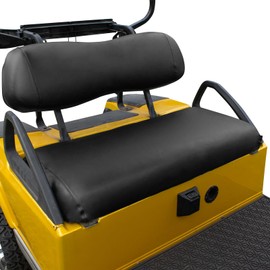 NOKINS Golf Cart Seat Covers Leather Front Seat Cover Fit Club Car DS,Smooth and Simple Style,No Stapler,Golf Cart Vinyl Waterproof Replacement Seat Cover, Black