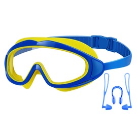 BOUTIKS® Swimming Mask Children, Swimming Goggles Children, Diving Goggles, Kids, Diving Mask with Ear Plugs & Nose Clips Included, Snorkel Mask for Children, 4-12 Years