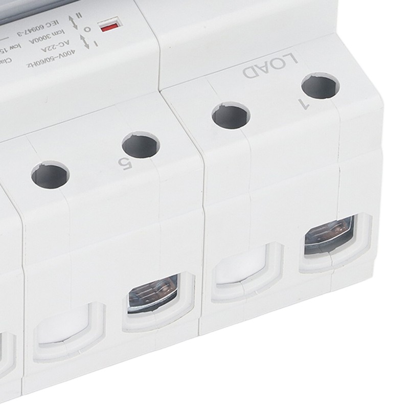 400VAC Dual Power Manual Transfer Switch DIN Rail Mount Single