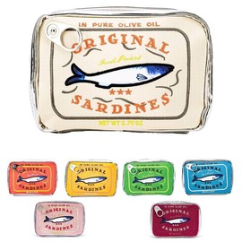 Sardines Can Design Makeup Bag, Cute Canned Sardines Style Toiletry Bag, Creative Cosmetics & Funny Travel Organizer Bag for Eye Shadow, Makeup Products Bag:_Cream_one-size