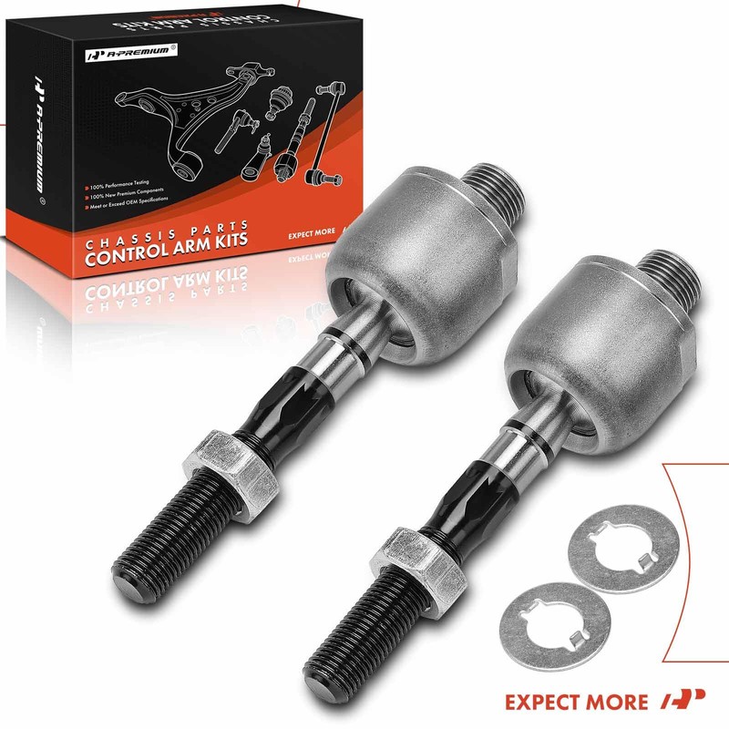 A-Premium 2 x Front Inner Tie Rod Ends, Compatible with
