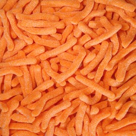 Smarty Stop Sweet & Sour Multi Flavor, Colorful Worms Gummy (1 Pound (Pack of 1), Sour Orange)