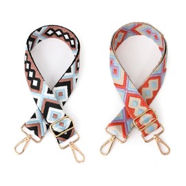 Wide Shoulder Bag Strap, 2 Pcs Bag Straps Replacement, Crossbody Wide, for Men's Bag Women's Crossbody Handbags Straps, with Clips Handbag Canvas Bag, Handbag Strap Replacement Belts