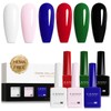 CANNI Gel Nail Polish Set 6 Colors, White Pink Blue