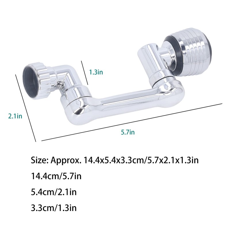 1080° Rotating Tap Extender, Rotating Tap Aerator with Large Angle,