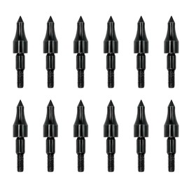 Qoaimu 100 Grain Archery Arrow Field Points Field Tips, High Precision 100 Grain Field Points, Screw-in Bullet Points for 5/16 Inch Arrows Broadheads for Recurve, Compound Bow Crossbow