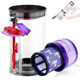 Verbesserter Staubbehälter für Dyson V11 V15 Behälter Ersatzteile SV14 SV17 SV15 SV22 SV28 Zubehör Staubsauger Auffangbehälter Mülleimer Staubeimer Abfallbehälter Baugruppe 970050-01 und 965443-01