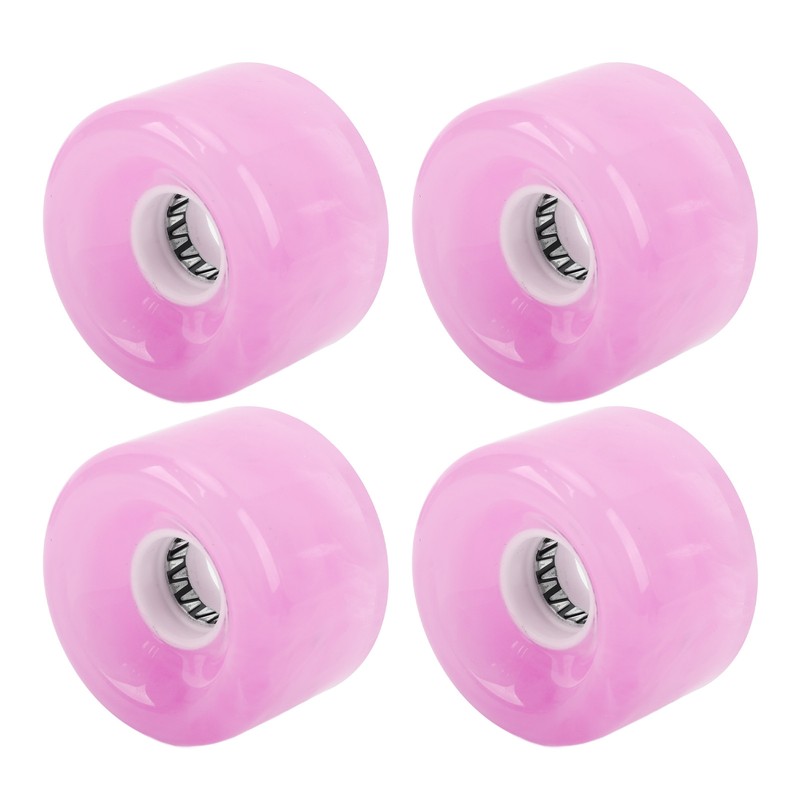 4Pcs Skateboard Wheel Set Replacement 78A Hardness PU Translucent Flashing