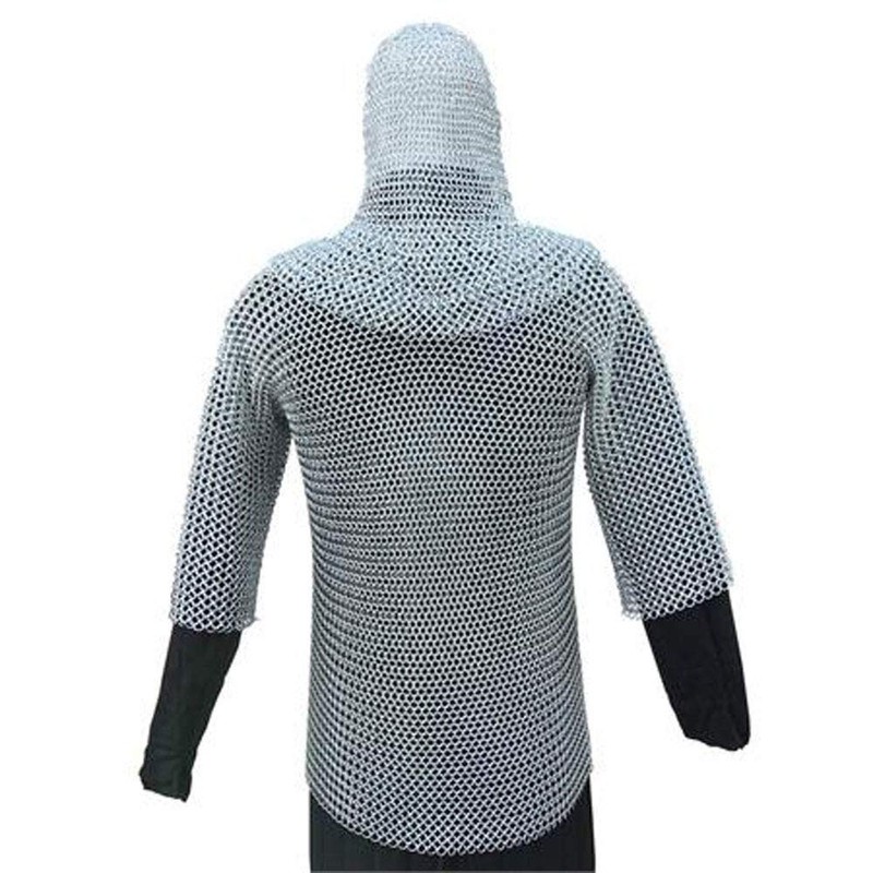 Medieval Chain Mail Shirt and Coif Armor Set and Shirt