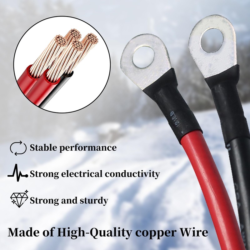 Lucklick 42014 42015 Truck & Plow Side Battery Cable Set