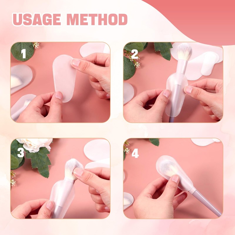 FrostyFlair Make-up Brush Protector, 20 Pieces Dustproof Cosmetic Brush Covers