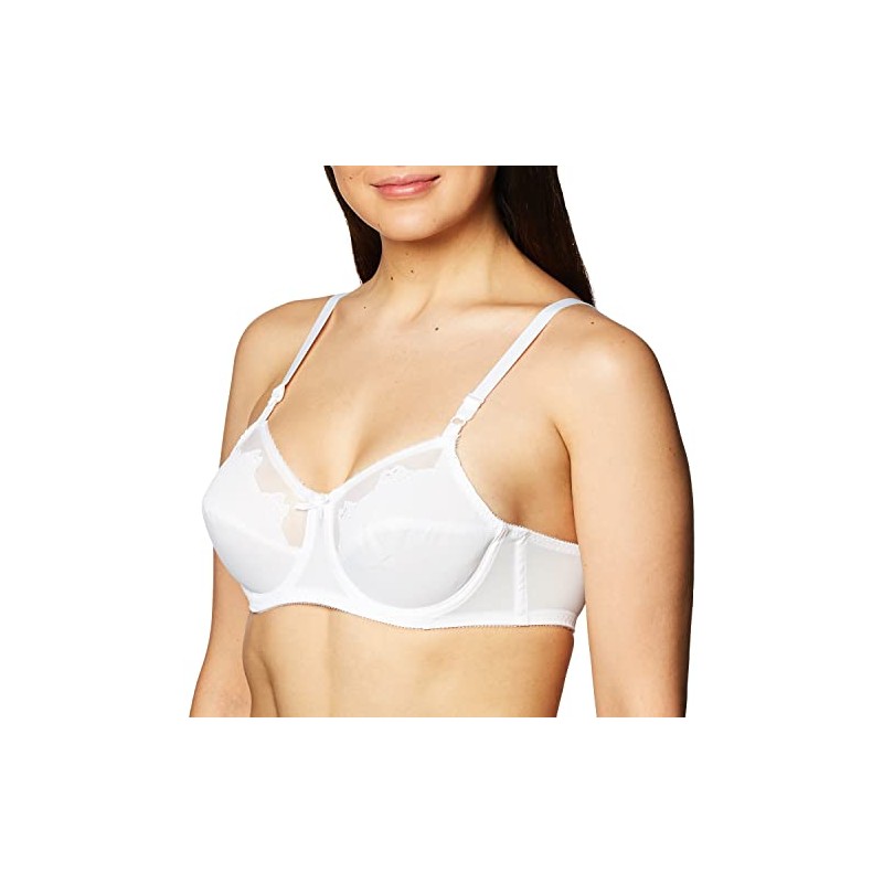 Bali Women's Flower Underwire Bra, White, 40DD