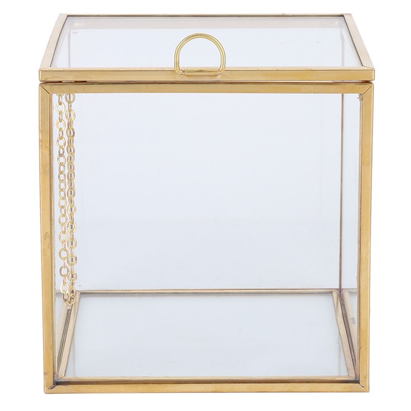 Gold Edge Geometric Glass Plant Planter Succulent Plants Container Home