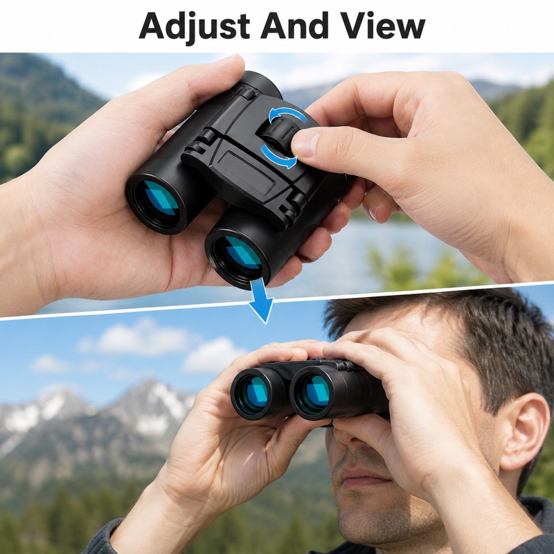 40x22 Binoculars for Outdoor Travel - HD Compact Mini Telescope