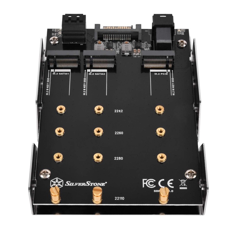 SilverStone Technology 3.5" to 2 x M.2 SATA and 1