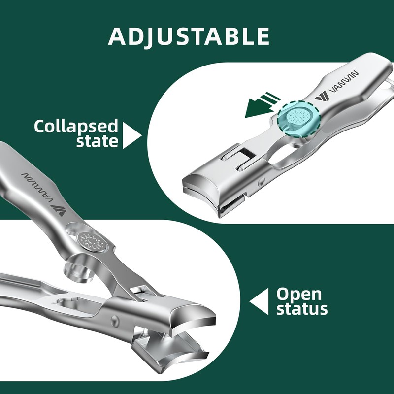 German Nail Clippers for Men Thick Nails, VANWIN Toenail Clippers