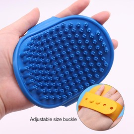 Dog Washing Gloves Brush for Pet: JOANGIHC 3PCS Dogs Shedding Wash Massage Gloves Grooming for Short Long Haired Dogs Cats (Dark Blue)