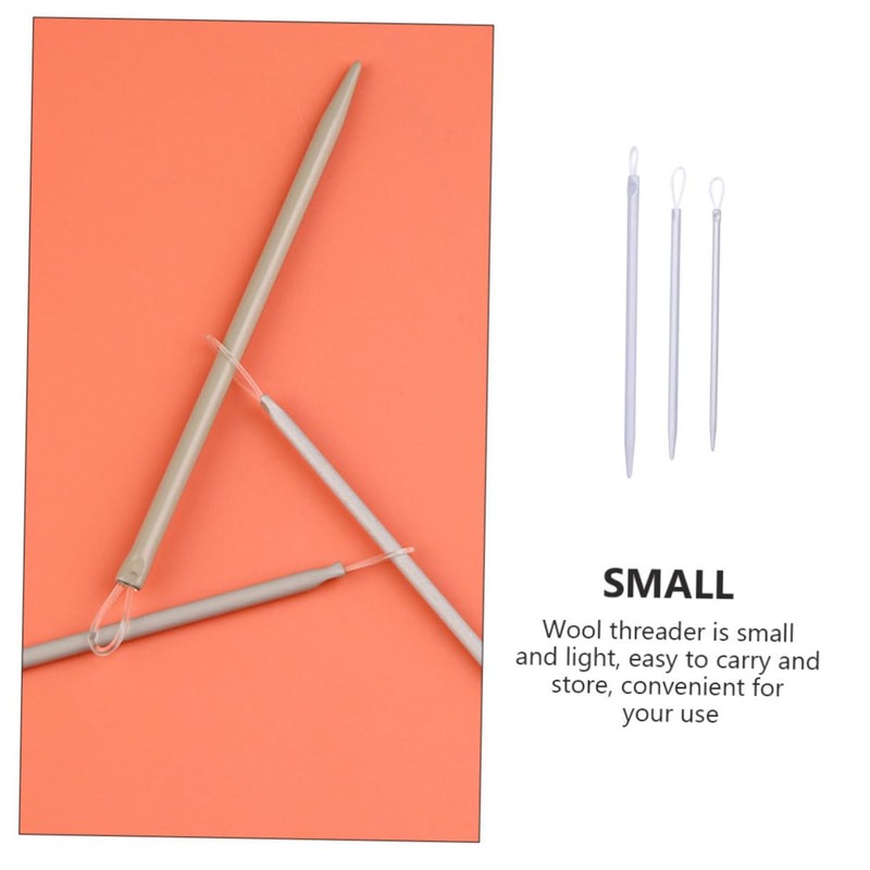STOBOK Yarn Threader Needles Set 3pcs Plastic Yarn Needles Loop