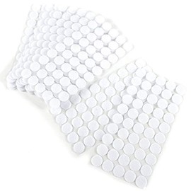 Vkey 324 Pairs 10mm Diameter Sticky Back Dots Coins Hook & Loop Self Adhesive dots Tapes White