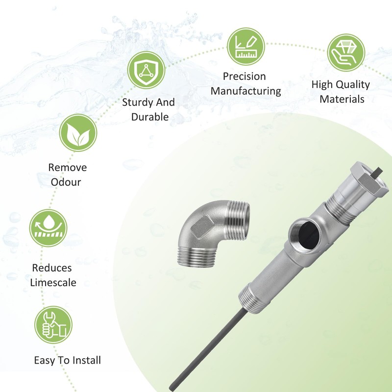 Powered Anode Rod and Hot Water Outlet Installation Fit for
