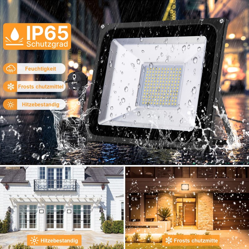 Papasbox LED floodlight IP65 waterproof outdoor floodlight aluminium headlight