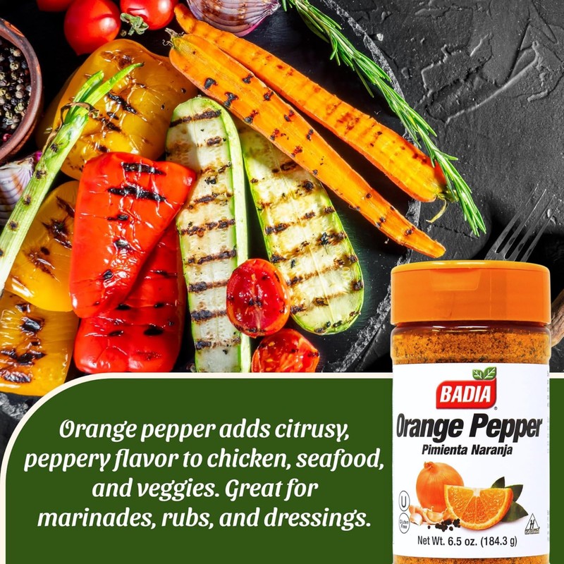 Badia Orange Pepper Seasoning, 6.5 oz - Pepper, Garlic &
