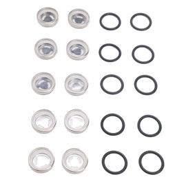 BONKZEBU Pack of 10 Master Brake Cylinder Sight Glass with O-Ring Motorcycle Brake View Glass for Motorcycle ATV Brake Window 18 mm