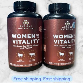 Ancient Nutrition FOR 2 Ancient Nutrition Women's Vitality Grass-Fed 180ct EXP06/2026+ NEW SHIP