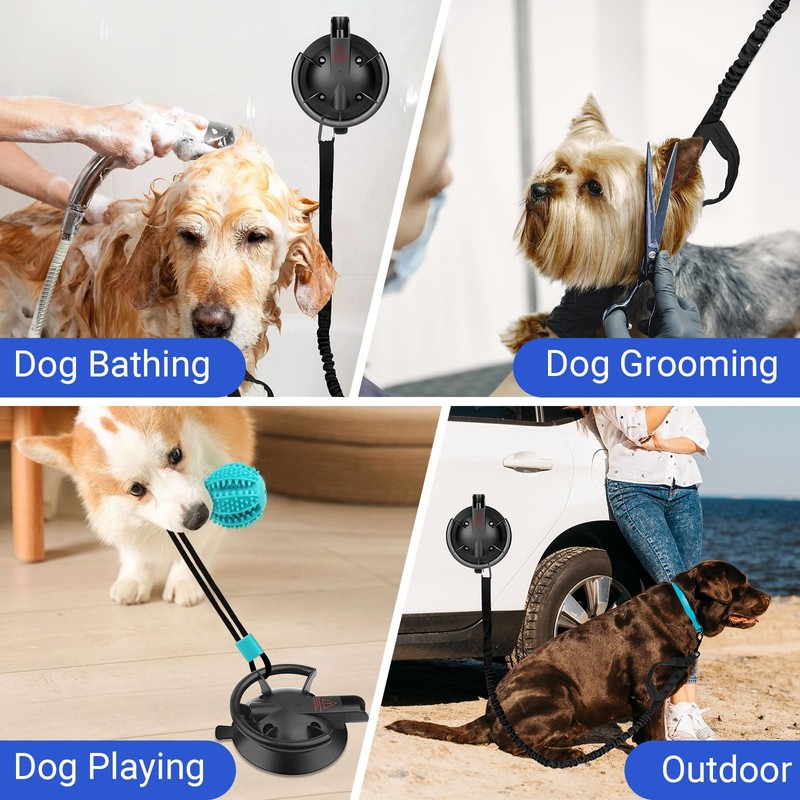 Dog Bathing Suction Cup with Tether, High Elasticity Nylon Dog