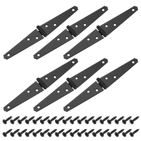 sourcing map 6Pcs Strap Hinges, 4 Inch Shed Door Hinges