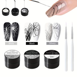 AOBOO Unleash Your Inner Artist with the3-Color Spider Gel for Nails Collection A Vibrant Long-Wearing And Easy-to-Apply Gel Polish Set for Professional-Grade Nail Art at Home