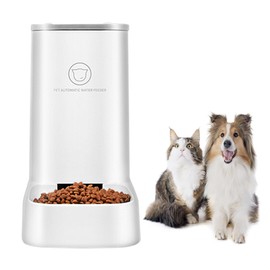 CXAFQ Automatischer Katzenwelpenfütterer, intelligenter Haustierfütterer für kleine Tiere, Nimmt eine Fläche von 0,045 Quadratmetern EIN, Abnehmbares Design, leicht zu reinigen - 3.8 L, Weiß