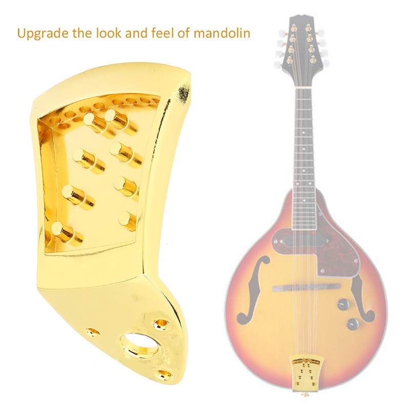 Mandolin Tailpiece Golden 8-String Screws Triangular Parts Musical Instrument Accessories
