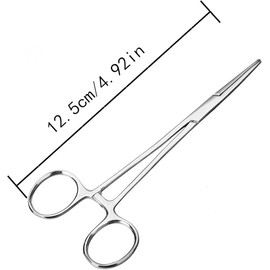Piercing Pliers Set, Self-Locking Piercing Pliers Set, Premium Stainless Steel Fishing Clamps with Sawtooth Design for DIY Crafts and Animal Care (Straight + Straight)