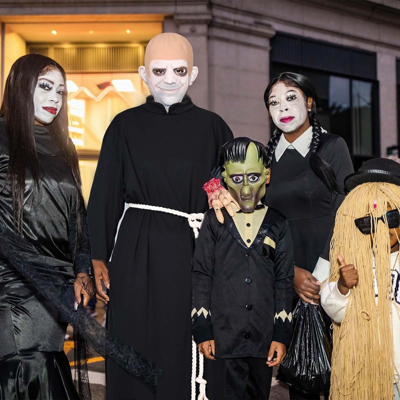 Halloween Costume Accessories Include Black Wig,Tie,Bowtie and Moustache for Men