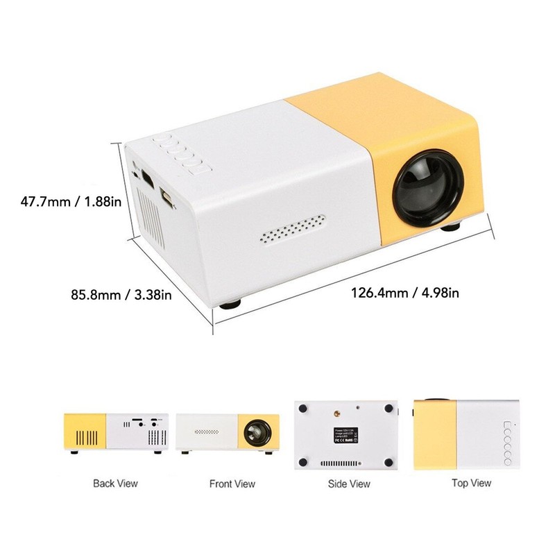 VBESTLIFE Projector, Supported Video Projector, Portable Home Cinema Film Projector