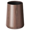 LEASYLIFE 8L/2.1GAL Modern Metal Waste Bin with Realistic Wood Texture,Built-in