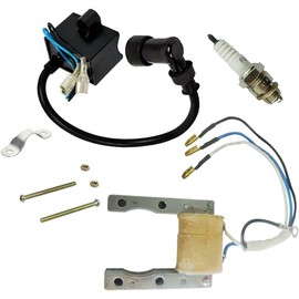 COEFEPIY CDI Ignition Coil Motorized Bicycle Magneto Coil Spark Plug for 2 Stroke 48cc 49cc 66cc 80cc Engine Bike Motors